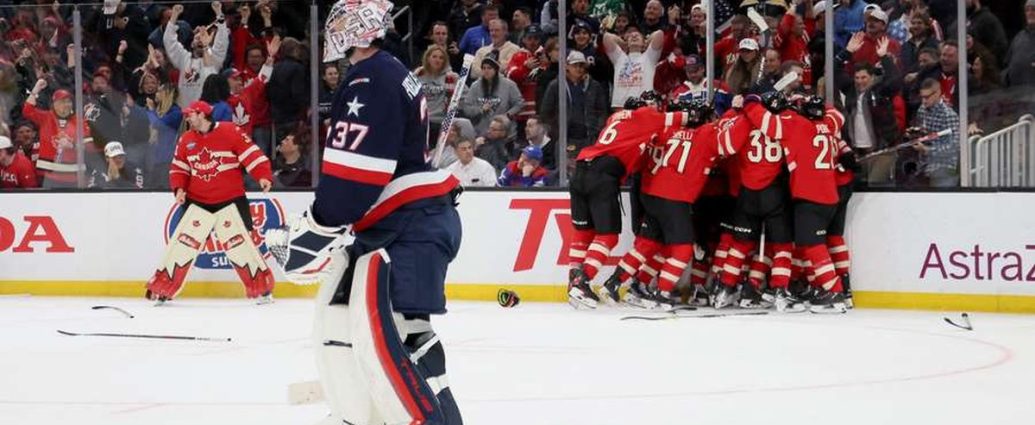 4 Nations Face-Off - USA hockey team celebrating tournament victory