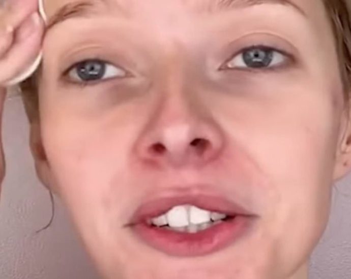 Apple Martin beauty tutorial - Apple Martin in a candid beauty tutorial showing natural skin