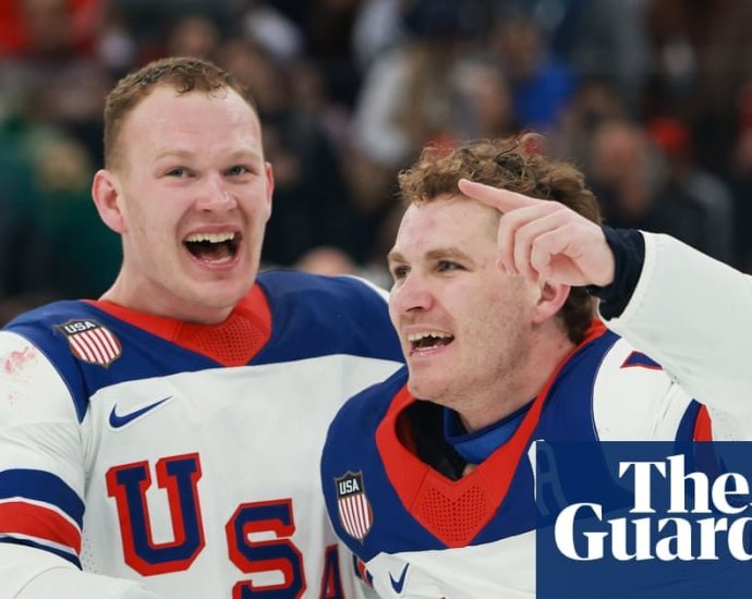 Brady Tkachuk AI video - Brady Tkachuk celebrating during hockey game in Team USA uniform