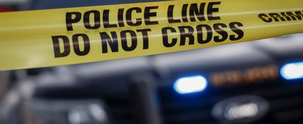 Calgary police shooting - Police tape marking off an investigation scene in Calgary