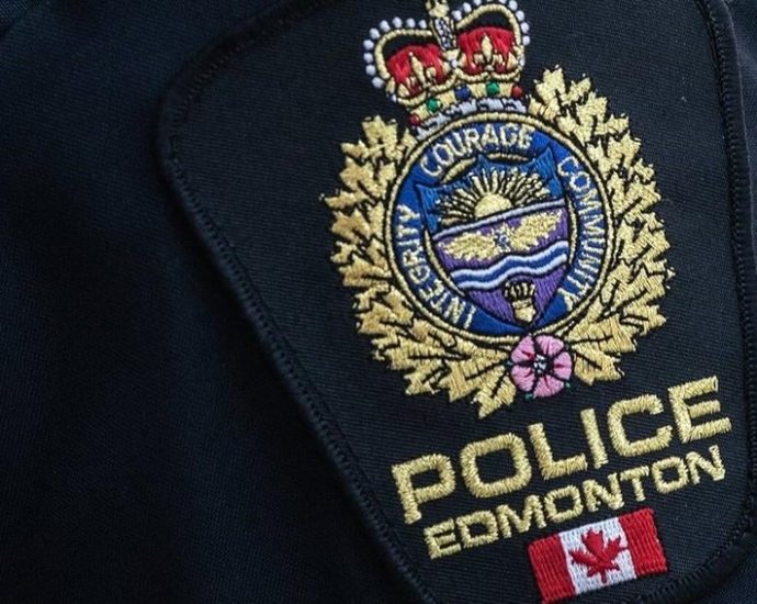 Edmonton police shooting - Police officers conducting an investigation at a crime scene