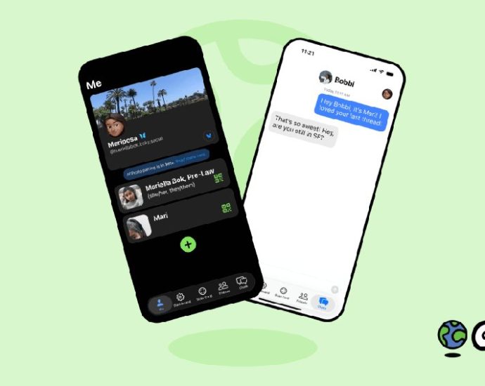 Germ private messenger Bluesky - Smartphone displaying encrypted messaging interface with security icons
