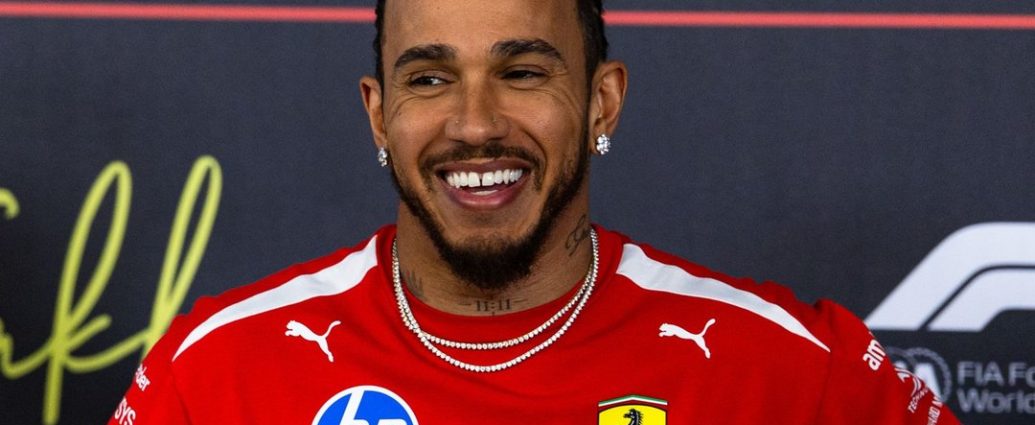 Hamilton Ferrari 2026 - Lewis Hamilton in Ferrari red racing suit during 2026 Formula 1 pre-season testing
