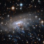 jellyfish galaxy JWST - Artist's impression of a jellyfish galaxy with gas tentacles being stripped away as observed by James Webb Space Telescope