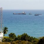 Russian fuel ship Cuba - Large cargo ship carrying fuel oil sailing on the ocean