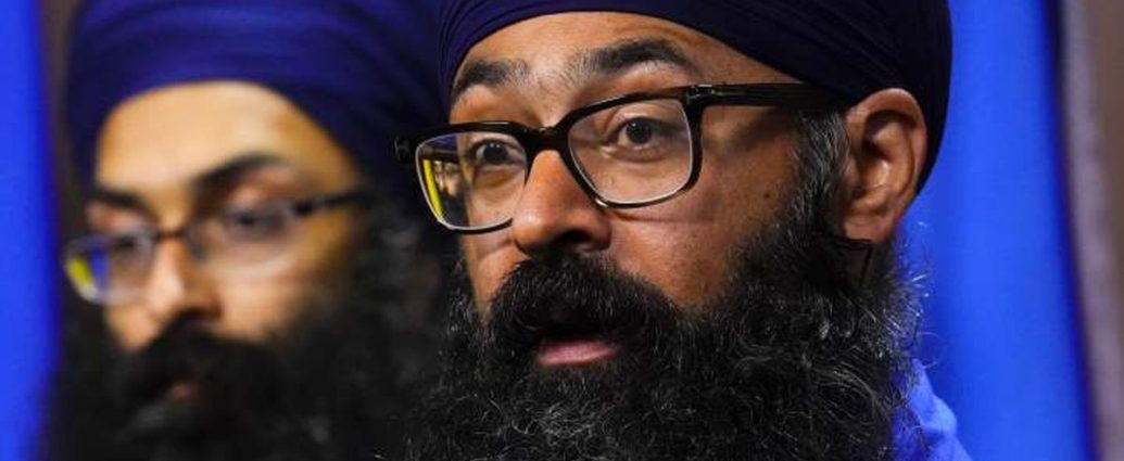 Sikh activist threat Canada - Members of Canada's Sikh community at a public gathering, representing the activists receiving police threat warnings