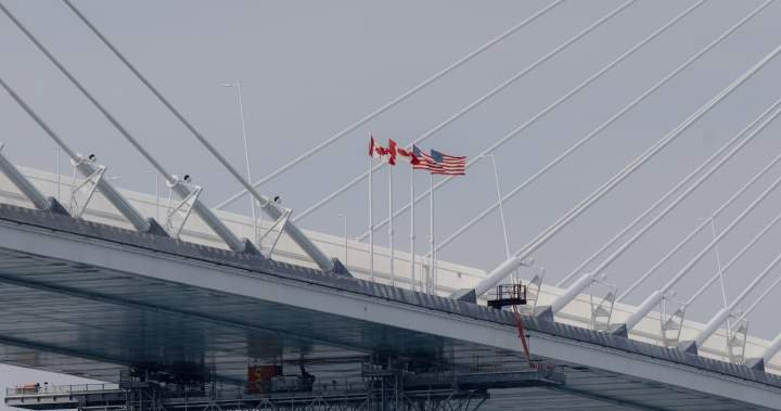 Trump donor bridge meeting - The Gordie Howe International Bridge connecting Windsor, Ontario and Detroit, Michigan