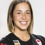 Valerie Maltais skating - Professional speed skater competing on indoor ice track