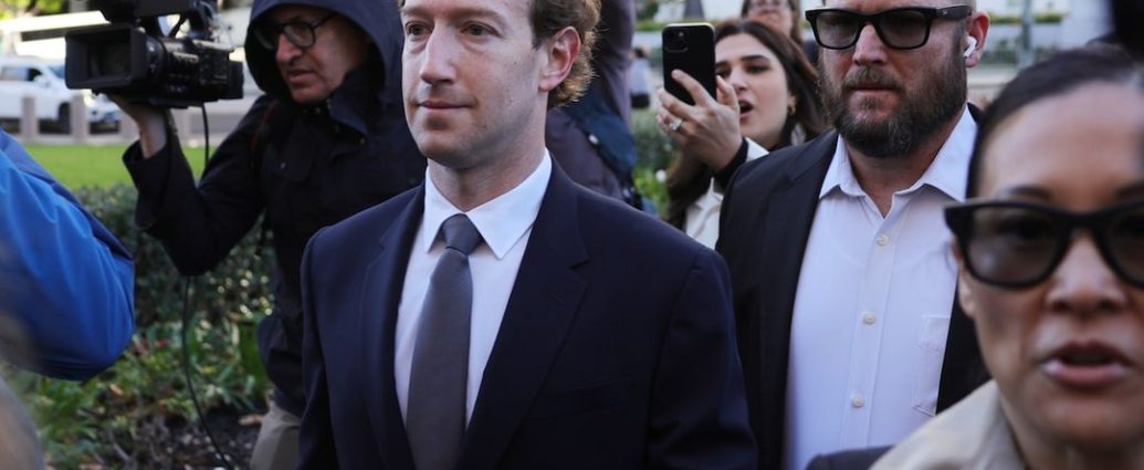 Zuckerberg Meta trial - Mark Zuckerberg testifying in court during Meta civil trial