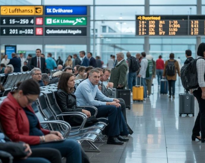 Canada flight delays - Airport departure board showing multiple delayed and cancelled flights