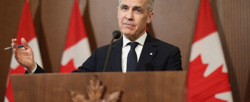 Carney military Iran - Prime Minister Mark Carney speaking at a press conference in Ottawa