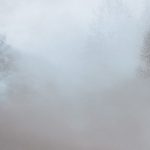 fog advisory Ontario - Dense fog covering a highway in southwestern Ontario reducing visibility