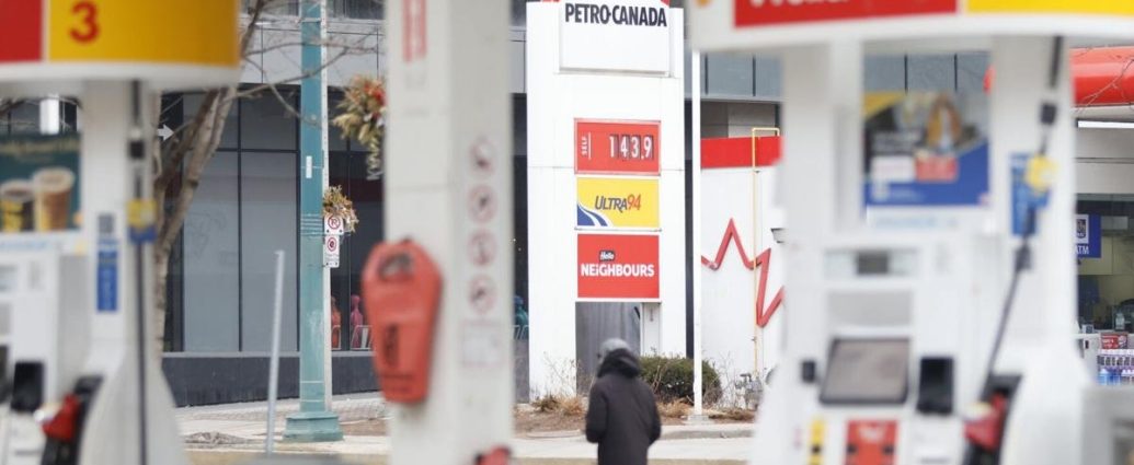 GTA gas prices - Gas station price display showing rising fuel costs in the Greater Toronto Area