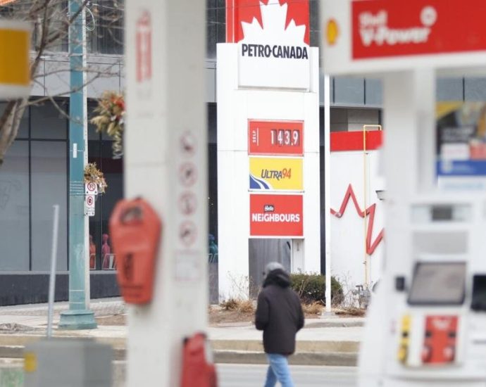 GTA gas prices - Gas station price display showing rising fuel costs in the Greater Toronto Area