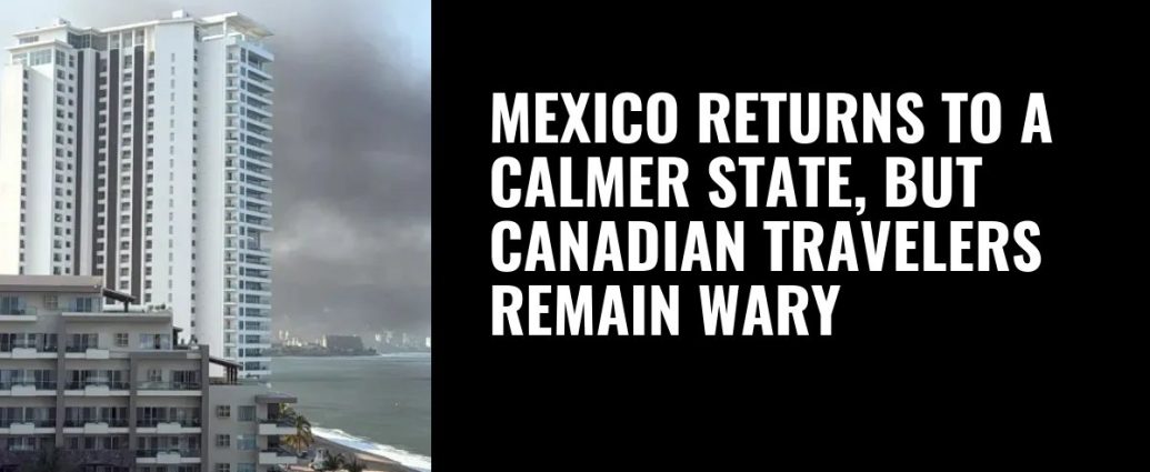 Mexico travel Canada - Mexican beach resort destination with palm trees and clear water