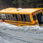 Quebec school bus crash - Emergency vehicles responding to a school transportation accident scene