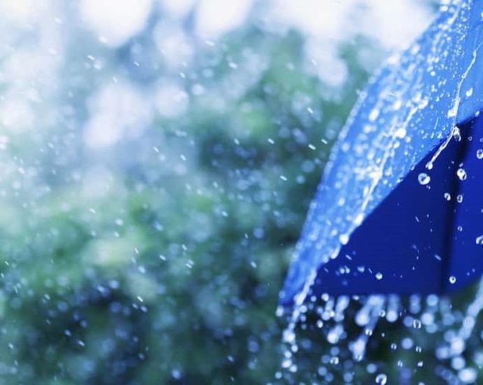 rainfall warning Ottawa - Heavy rain falling on a road with water pooling and cars driving through flooded conditions